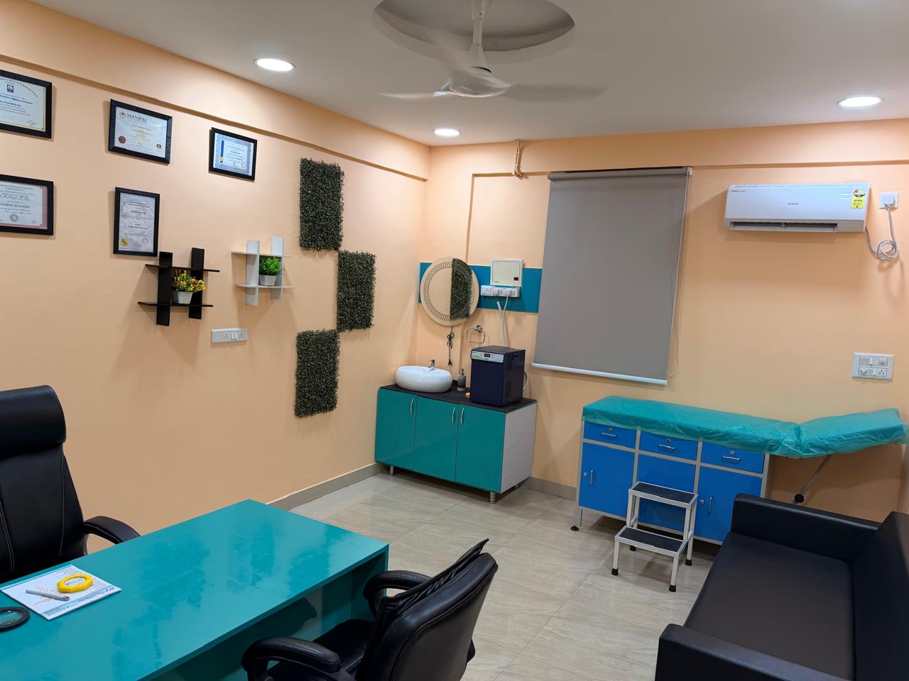 Modern Skin & Hair Treatment Room at Dr. Pai Clinic, Akshayanagar Bangalore