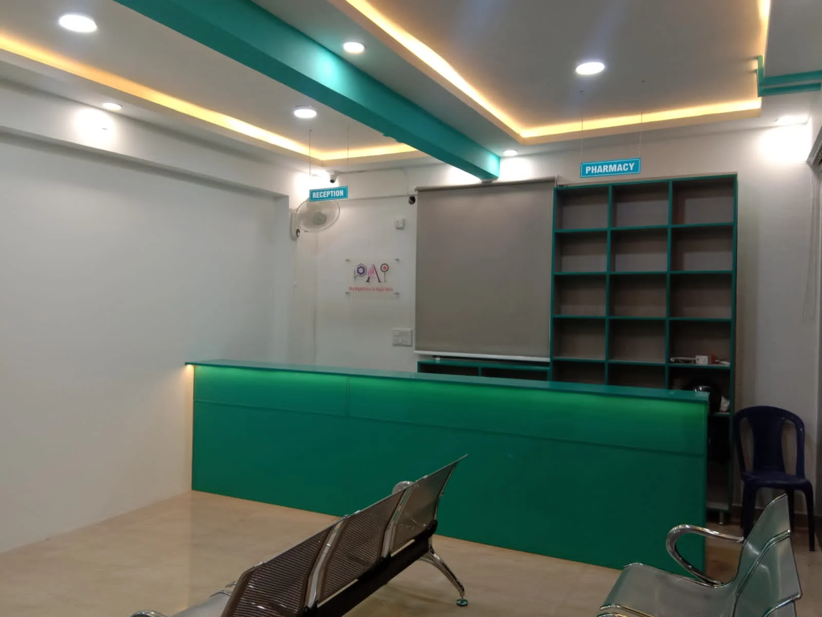Reception area at Dr. Pai Skin, Hair & Healthcare Clinic, Akshayanagar