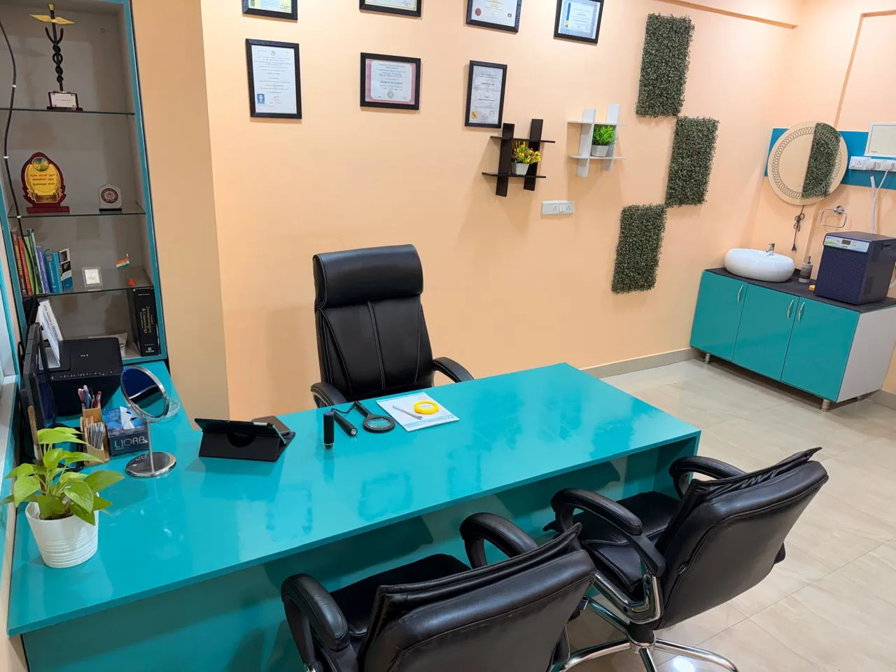 Consultation room at Dr. Pai Skin, Hair & Healthcare Clinic, Akshayanagar