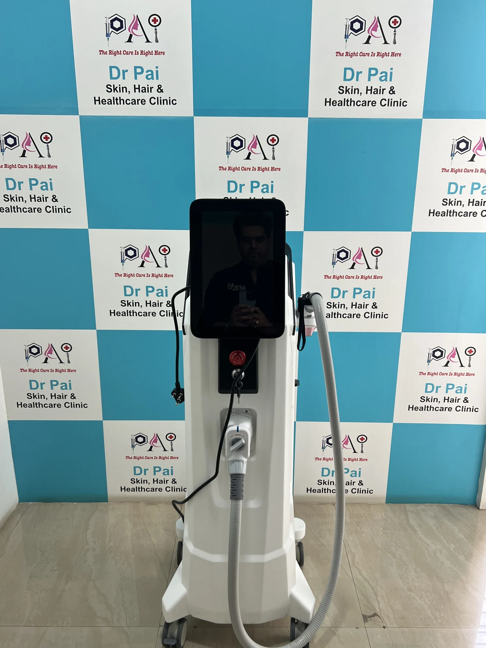 Laser hair reduction device at Dr. Pai Skin, Hair & Healthcare Clinic